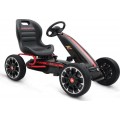 Παιδικό Αυτοκινητάκι Go Kart  Abarth 500 Assetto Black με πετάλια και τροχούς EVA 3800146242701 