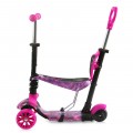 Πατίνι Lorelli Draxter Plus με κάθισμα και χειρολαβή γονέα Pink Galaxy 10390140021